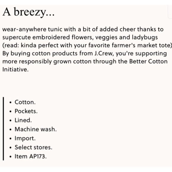 J Crew Midi Dress M Medium White Embroidered Cotton Poplin Pockets Relaxed - Picture 7 of 14